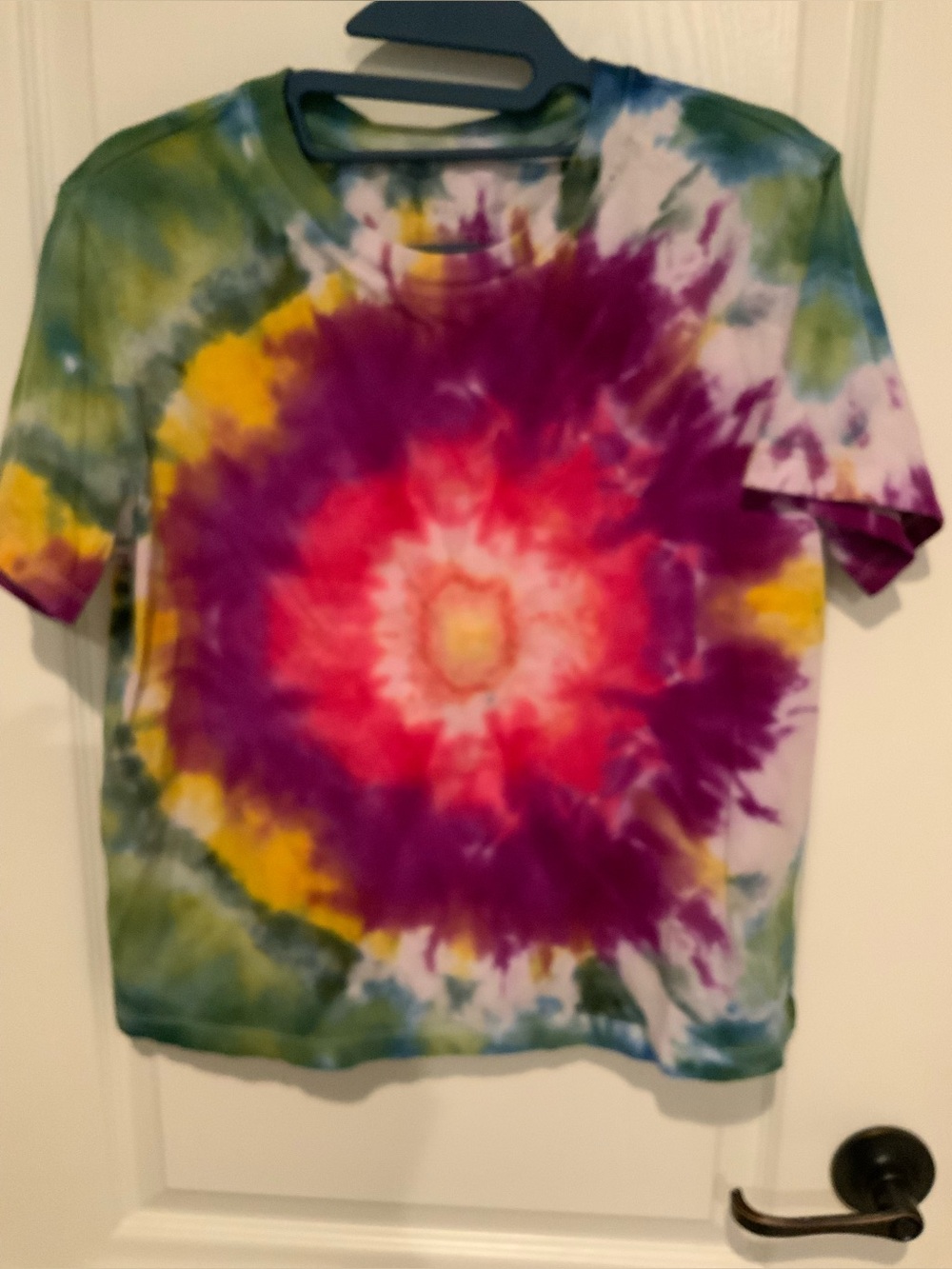 Women/Teen Custom Designed Art Timeless Tie-Dye Short Sleeve Tee - Multi Color M